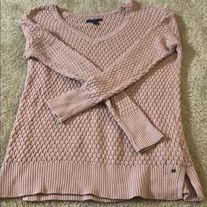 V-neck Pastel Pink, knitted Sweater